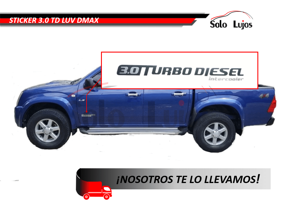 STICKER 3.0 TURBO DIESEL INTERCOOLER (PAR) - Imagen 2