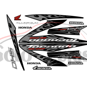 CALCOMANIA HONDA TORNADO ROJO NEGRO MOD. LLAMAS