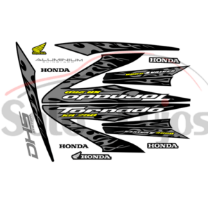 CALCOMANIA HONDA TORNADO AMARILLO NEGRO MOD. LLAMAS