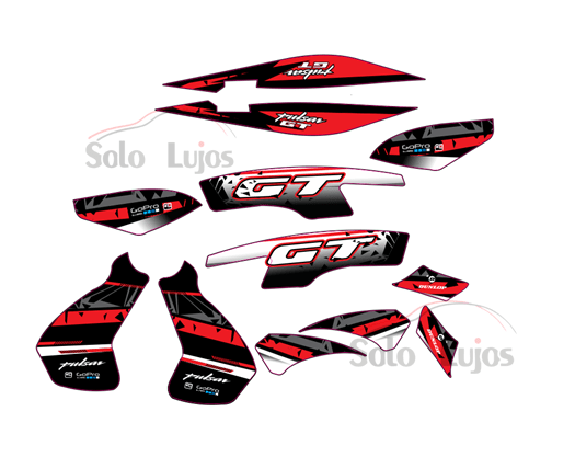 CALCOMANIA PULSAR 180 GT ROJO