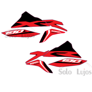 CALCOMANIA HONDA XR 190L NEGRO ROJO