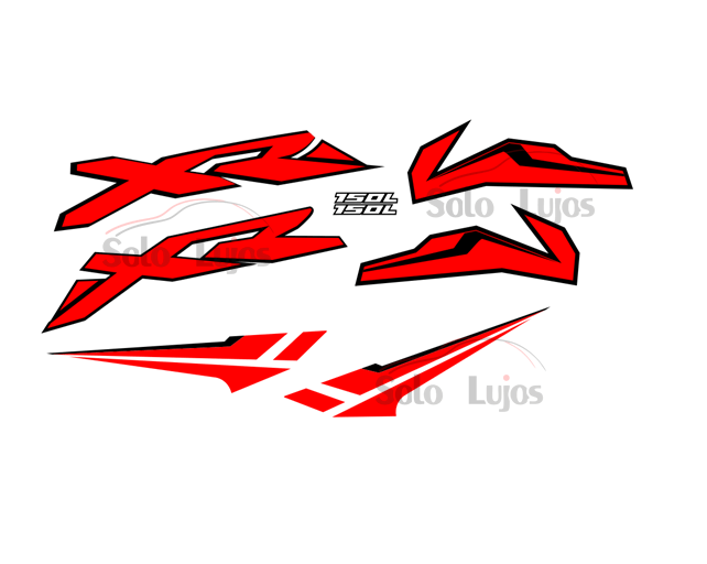 CALCOMANIA HONDA XR 150 ROJO