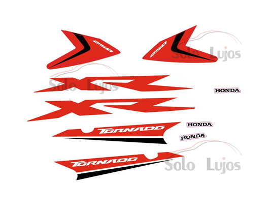 CALCOMANIA HONDA XR 250 PARA MOTO BLANCA