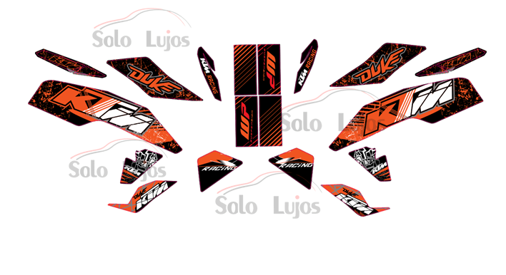 CALCOMANIA KTM DUKE 250 390 NUEVA GENERACION MOD 001 - Imagen 2