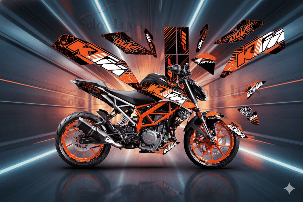 CALCOMANIA KTM DUKE 250 390 NUEVA GENERACION MOD 001